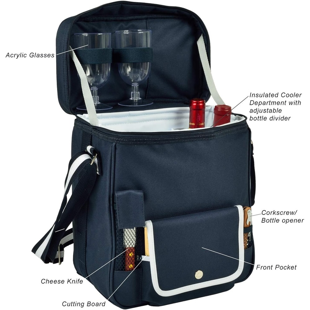 West Virgina Mountaineers Wine and Cheese Picnic Cooler