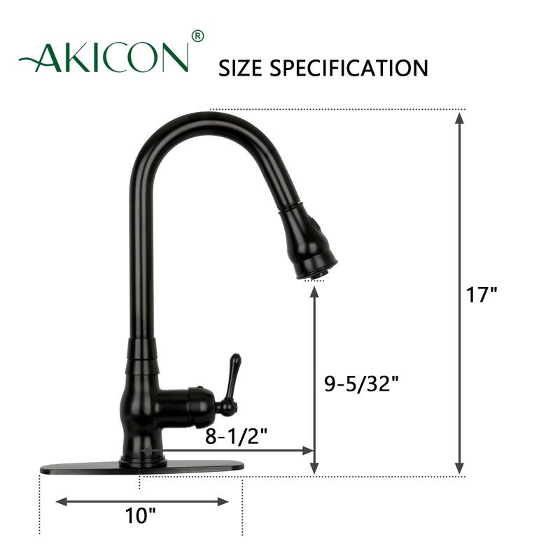 Copper Kitchen Faucet with Single Handle and Pull Down Sprayer
