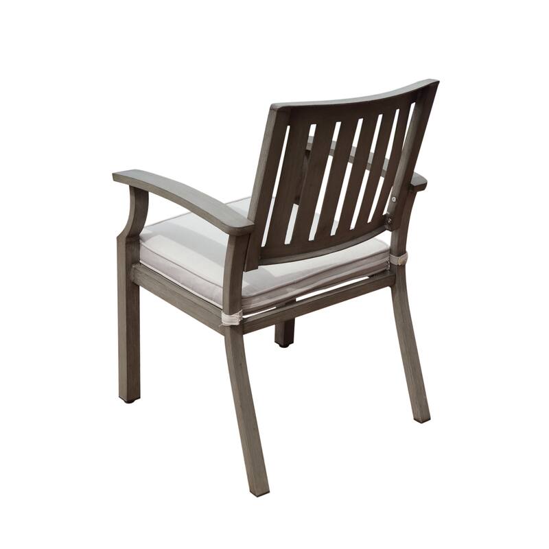 Lombok Outdoor Modern 6 Seater Aluminum Dining Set with Dining Bench by Christopher Knight Home