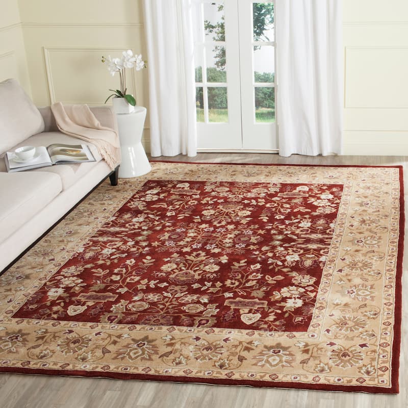 SAFAVIEH Handmade Total Performance Nere Oriental Rug - 6' x 9' - Rust/Green