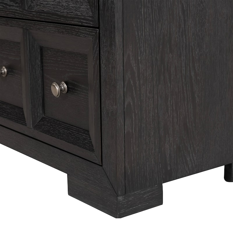 Furniture of America Durem Modern Classic Wood 3-Piece Chest and 2 Oversized Nightstand Bedroom Set