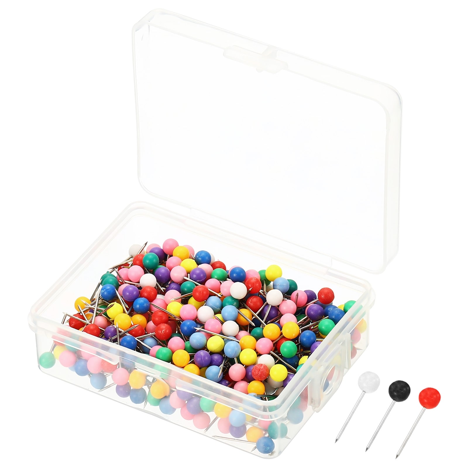 400pcs Push Pins, Round Head Map Tacks with Case Pearl Pin, Multicolor - On  Sale - Bed Bath & Beyond - 36506127