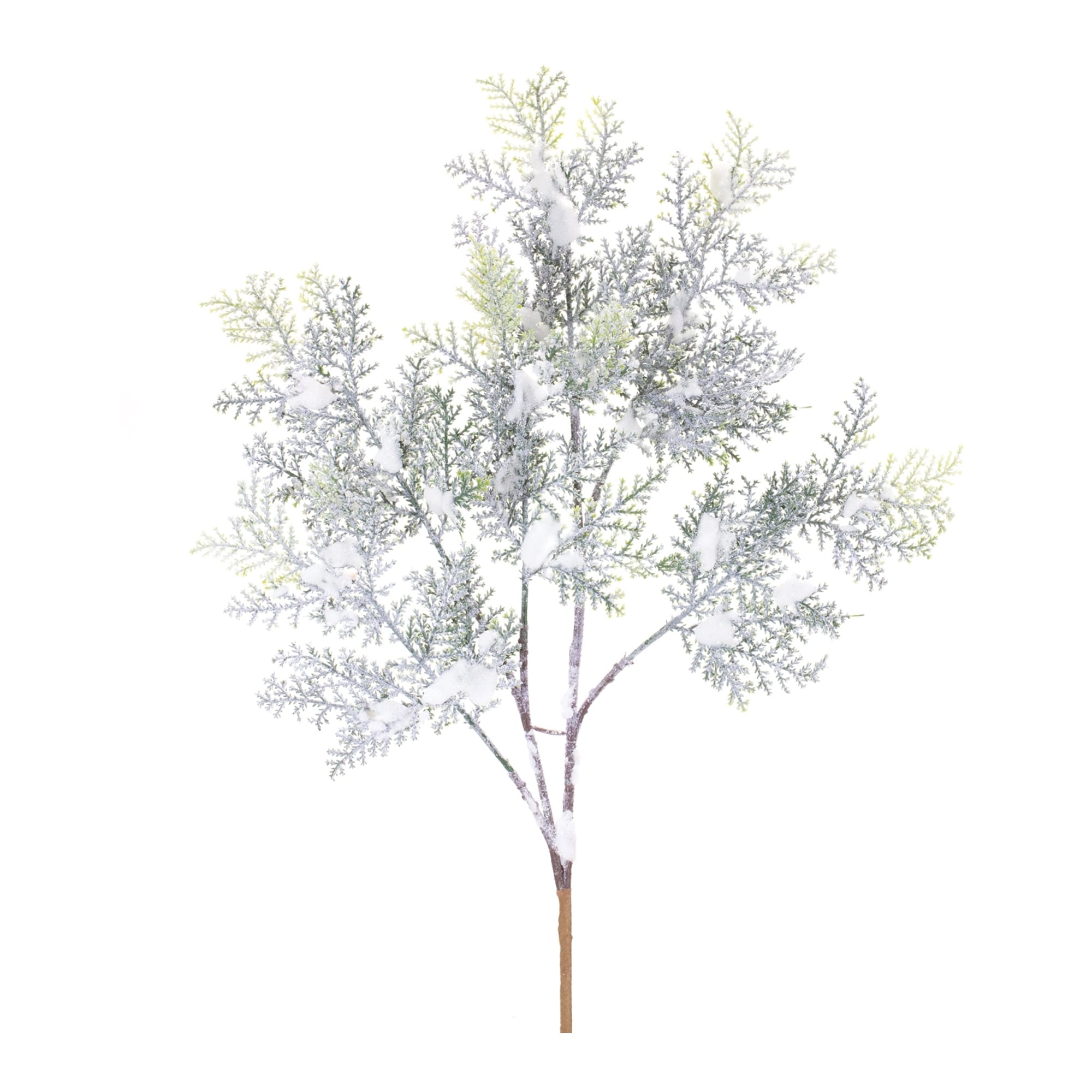 Flocked Cedar Branch (Set of 12) - Green