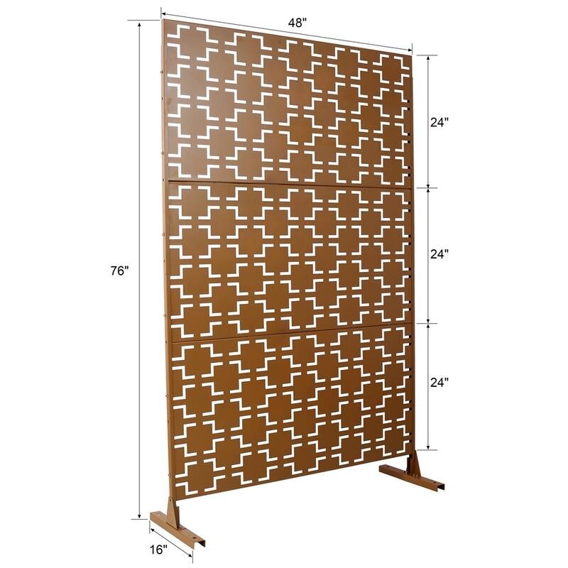 Outdoor & Indoor Privacy Screen Metal Privacy Screen 76" H×48" W