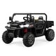 preview thumbnail 1 of 2, 2-Seater Kids Ride On Dump Truck with Dump Bed and Shovel - 46.8" x 26.7" x 25.5" Black