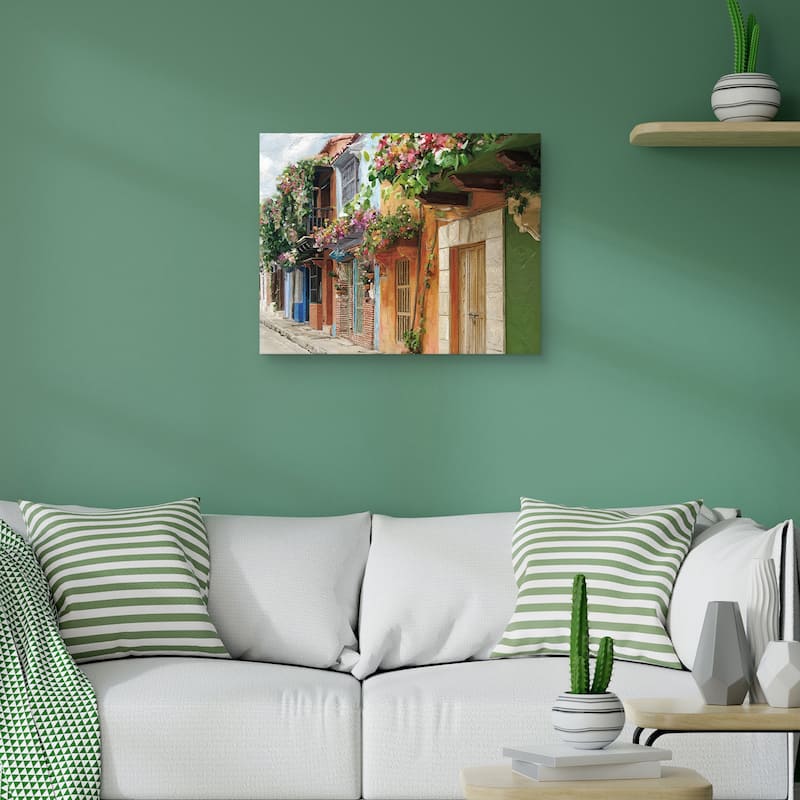 Village Colors by Studio Arts Canvas Art Print