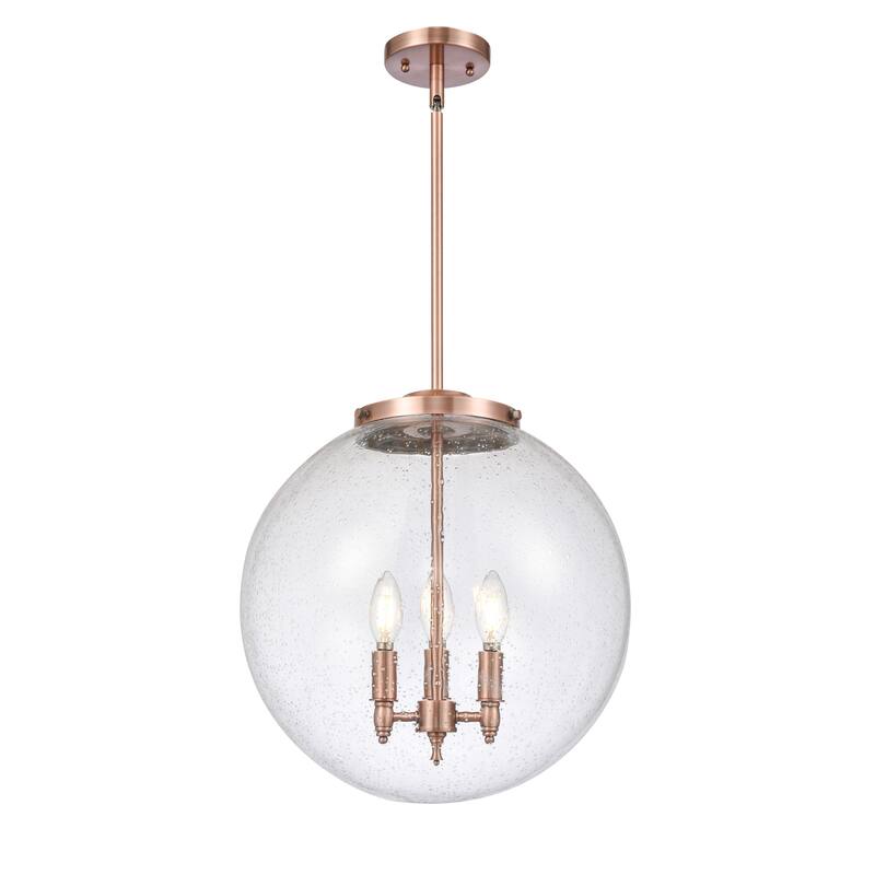 Innovations Lighting Beacon - 3 Light 16" Pendant - Antique Copper/Seedy