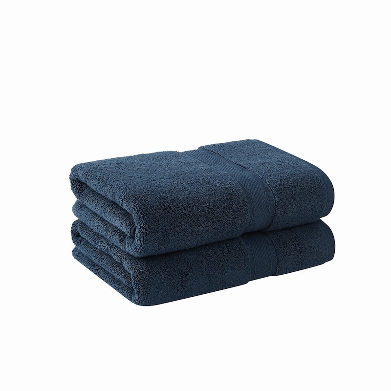 Royal Velvet Regal Plush Towel Collection - 2 Bath Sheets - Dark Blue