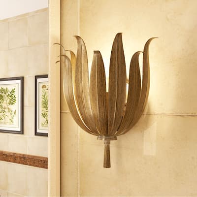 Farmhouse 1-light Maple Leaf Sconce Bathroom Wall Light