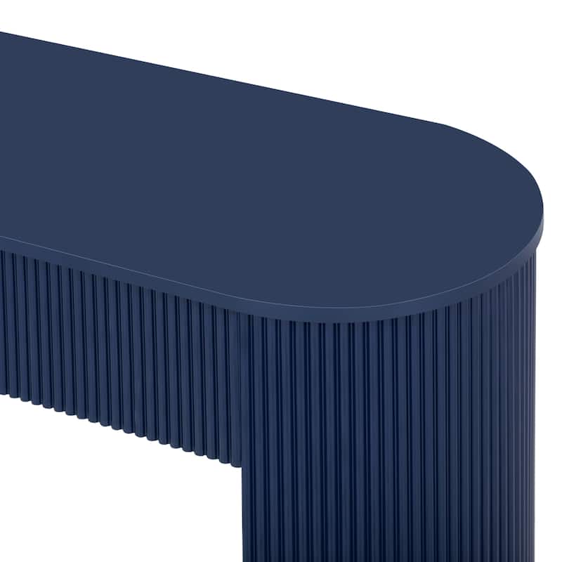 Texse Fluted Design Entryway Table with 2 Drawers