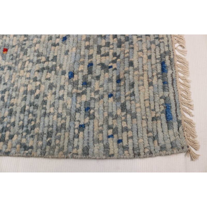 ECARPETGALLERY Hand-knotted Tangier Light Blue Wool Rug - 7'9 x 10'4