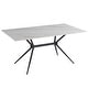 preview thumbnail 13 of 131, Elega Modern Sintered Stone Dining Table Modern Trestle Base Powder-Coated Steel Frame Kitchen Table - 47"-71" 62 Inches - White/Gold