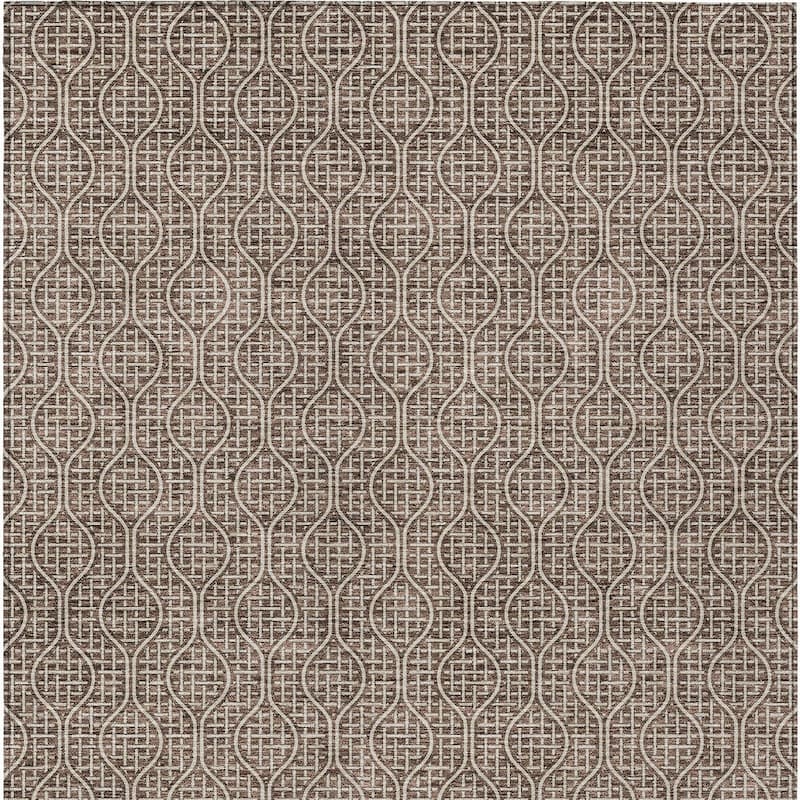 HomeRoots Geometric Transitional Rectangle Outdoor Rug