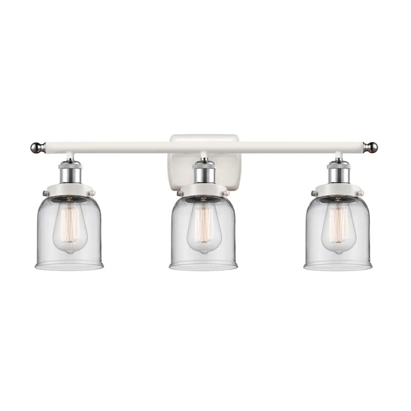 Innovations Lighting Ballston Urban Bell - 3 Light 26" Bath Vanity Light - Clear/White and Polished Chrome