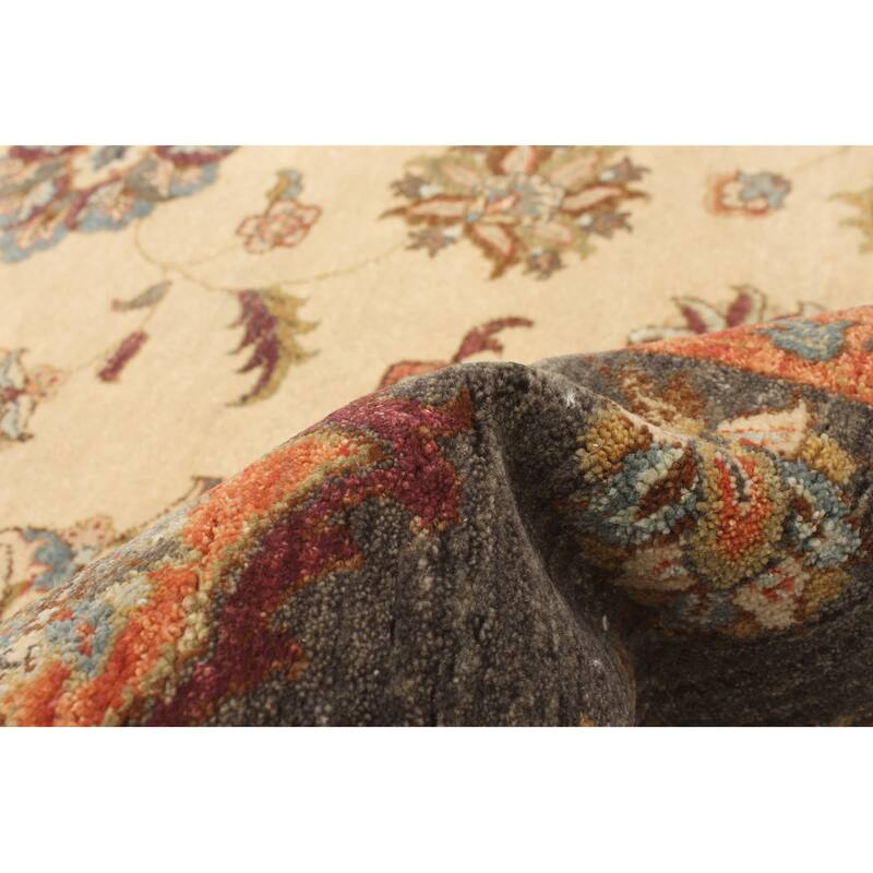 ECARPETGALLERY Hand-knotted Chobi Twisted Cream Wool Rug - 9'1 x 12'2