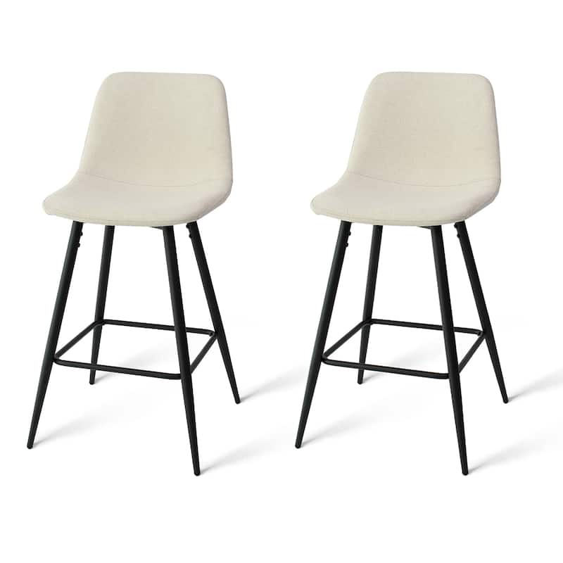 Fabric Upholstered 26" Counter Stool (Set of 2) - 38"x19"x19"