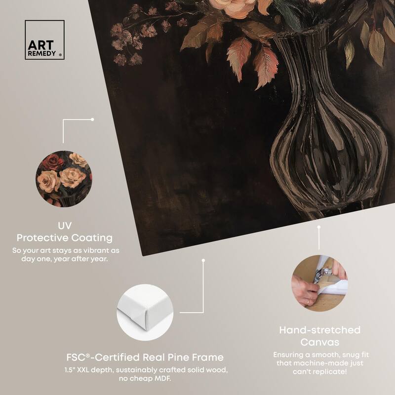 Smoldering Bouquet Canvas by Art Remedy, Gallery Wrapped