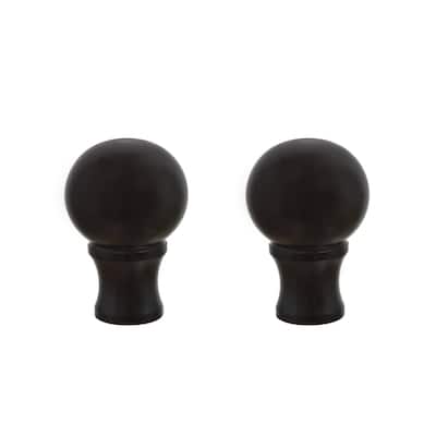 Aspen Creative 2 Pack Steel Lamp Finial in Oil Rubbed Bronze Finish, 1 1/2" Tall - OIL RUBBED BRONZE