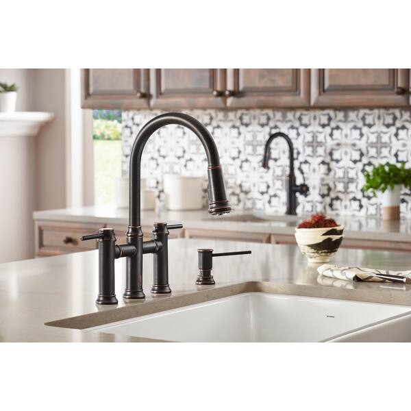 Blanco Empressa PullDown Bridge Faucet with Soap Dispenser 13" x 9
