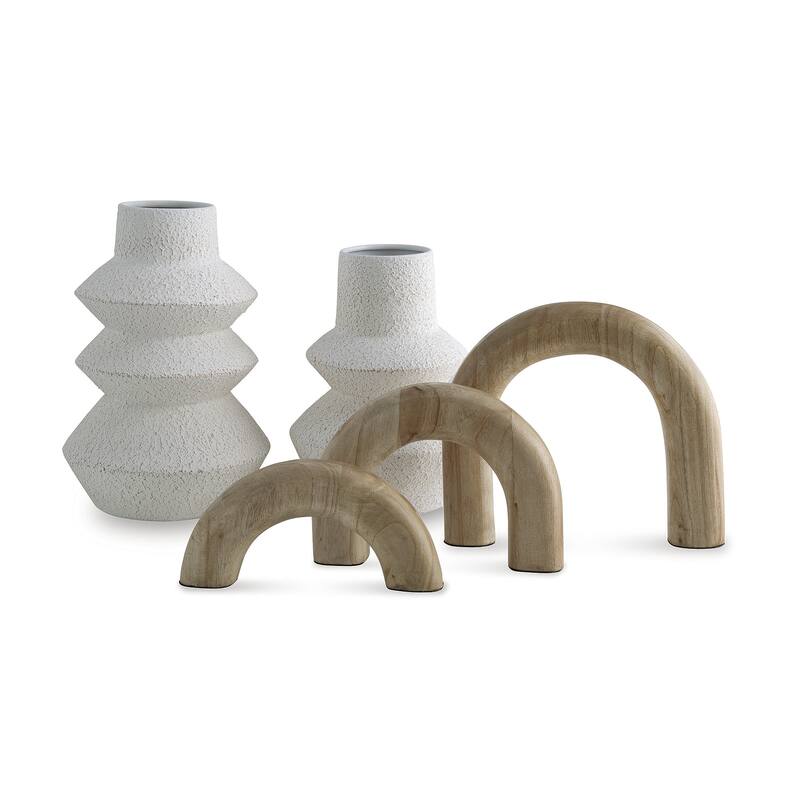 Signature Design by Ashley Maddwarth White/ Brown Accessory Set (Set of 5)