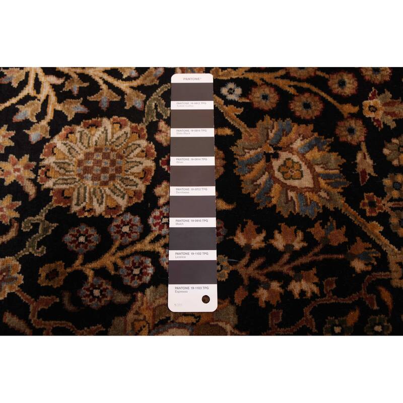 ECARPETGALLERY Hand-knotted Mirzapur Black, Dark Red Wool Rug - 7'8 x 9'9