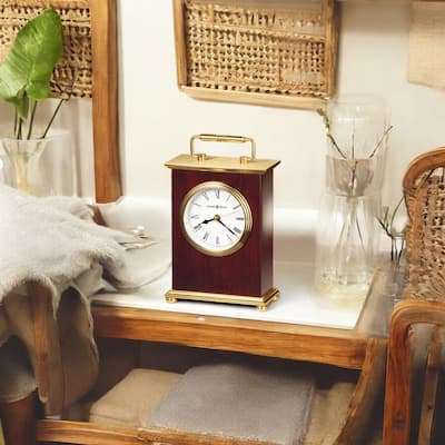 Howard Miller Rosewood Bracket Vintage Mid-Century Modern Mantel Clock