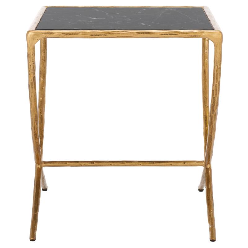 SAFAVIEH Couture Bessy Square Metal Accent Table - 18 In. W x 18 In. D x 20 In. H - 18"W x 18"D x 20"H