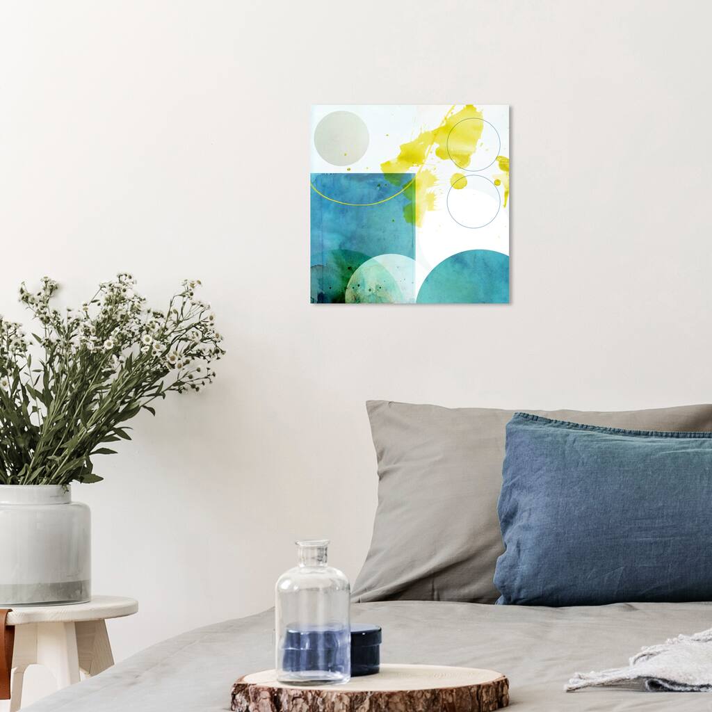 Wynwood Studio Prints Abstract Lauren White and Light Yellow Modern & Contemporary Wall Art Canvas Print