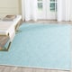SAFAVIEH Handmade Flatweave Montauk Shkurte Cotton Rug - 5' x 7' - Turquoise/Ivory