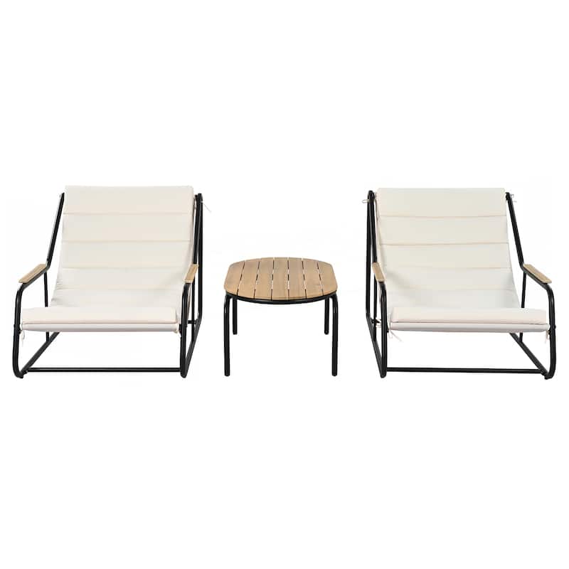 Outdoor Chaise Lounge Chairs Set of 3