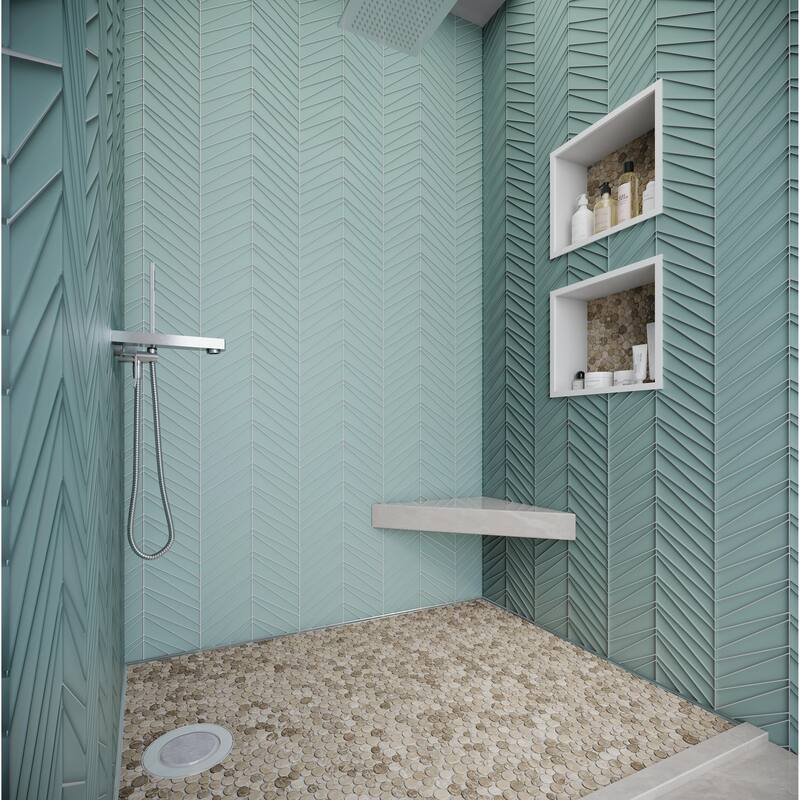 Penny Rounds 11 in. x 11 in. Honed Marble Mesh-Mounted Mosaic Wall and Floor Tile