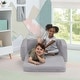 preview thumbnail 2 of 13, Delta Children Cozee Flip-Out Sherpa 2-in-1 Convertible Sofa to Lounger for Kids
