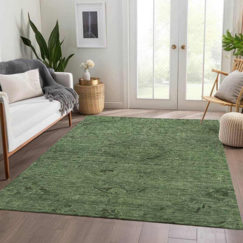 Machine Washable Indoor/ Outdoor Vintage Traditional Chantille Rug