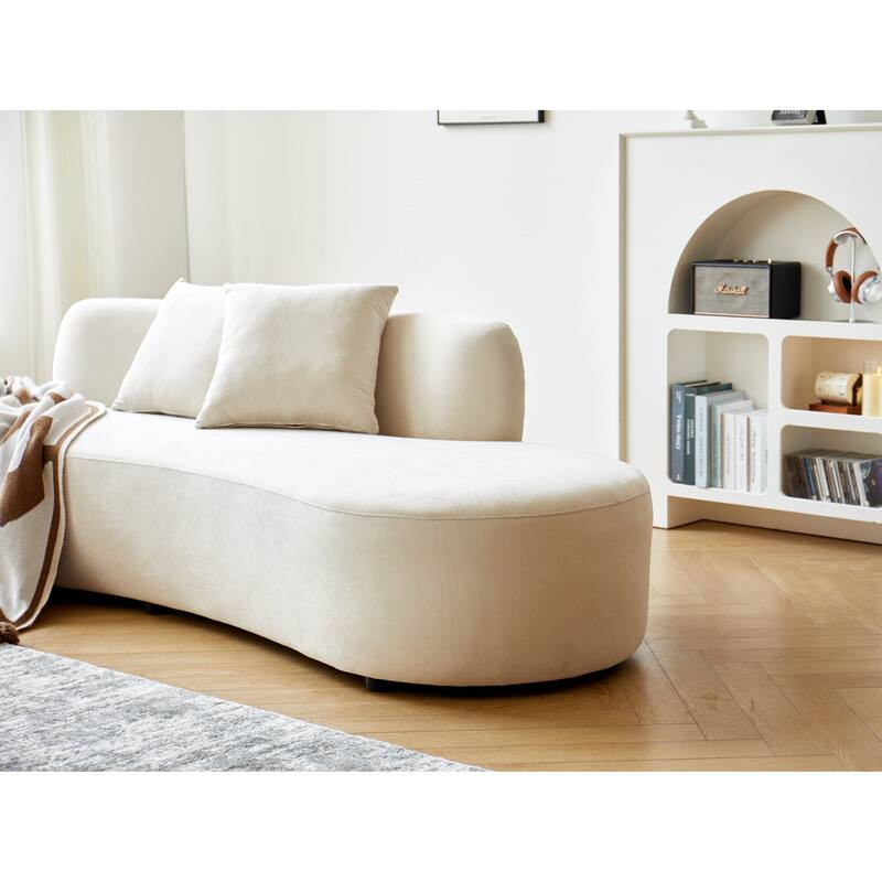 US Pride Furniture 90.2 inch Elegant Half Moon Design Curved Luxury 4-Seat Sofa with High-Density Foam Filled