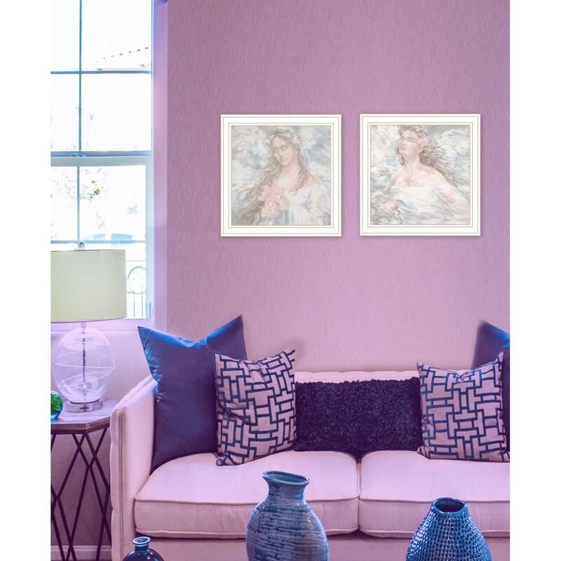 Trendy Decor 4U "To BE FREE -Love Angel !" Printed Framed Wall Art by Debi Coulesq