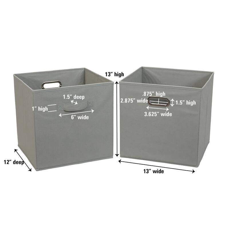 Household Essentials Fabric Storage Bins, Set of 2