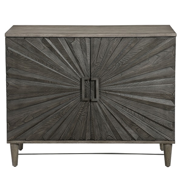 slide 2 of 9, Uttermost Shield Grey Oak 2-door Cabinet