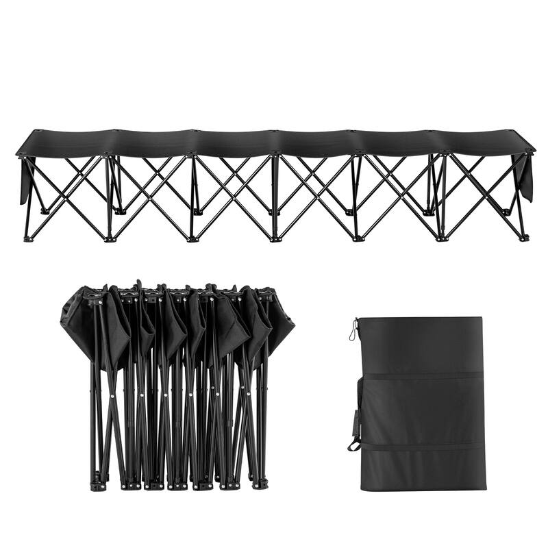 Portable Folding Bench for Football Fishing, No Assembly Instant Seating - 95x18x18 inch