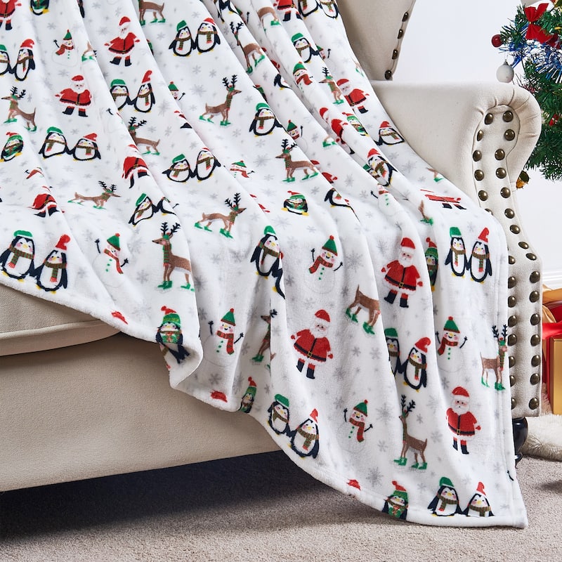 Christmas Flannel Fleece Throw Blanket 50"x60"