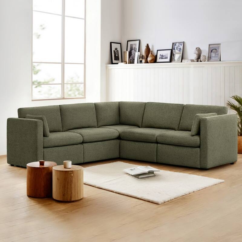 Spruce & Spring Mia Oversized Modular Sectional Fabric Sofa Set