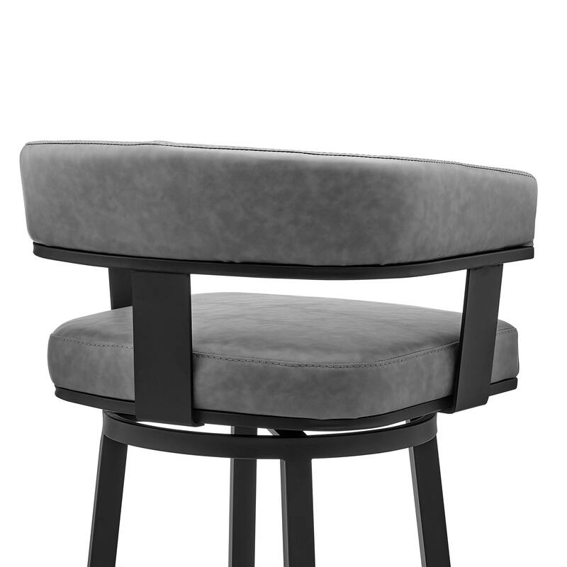 Cohen Modern Swivel Bar Stool, Upholstered Counter Chair with Metal Frame