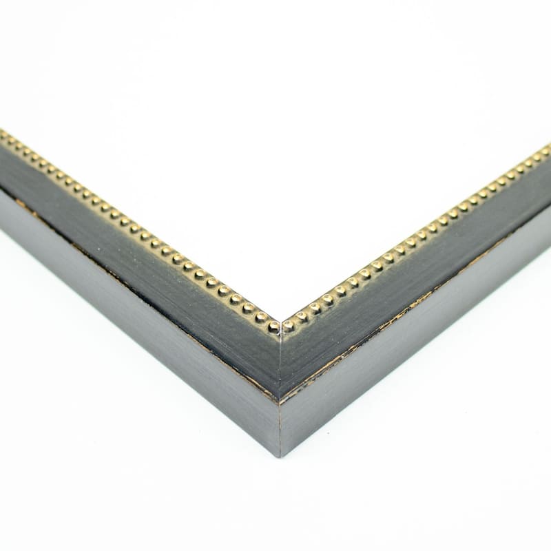 7x13 Frame Black & Gold Solid Wood Picture Frame Width 0.75 Inches | Interior Frame Depth 0.625 Inches