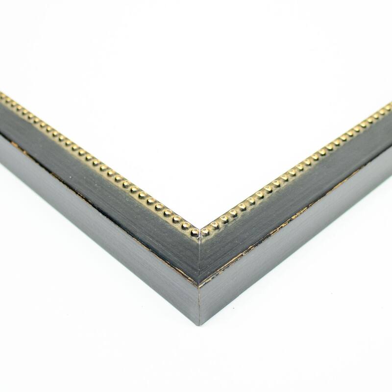 9x9 Frame Black & Gold Solid Wood Picture Frame Width 0.75 Inches | Interior Frame Depth 0.625 Inches