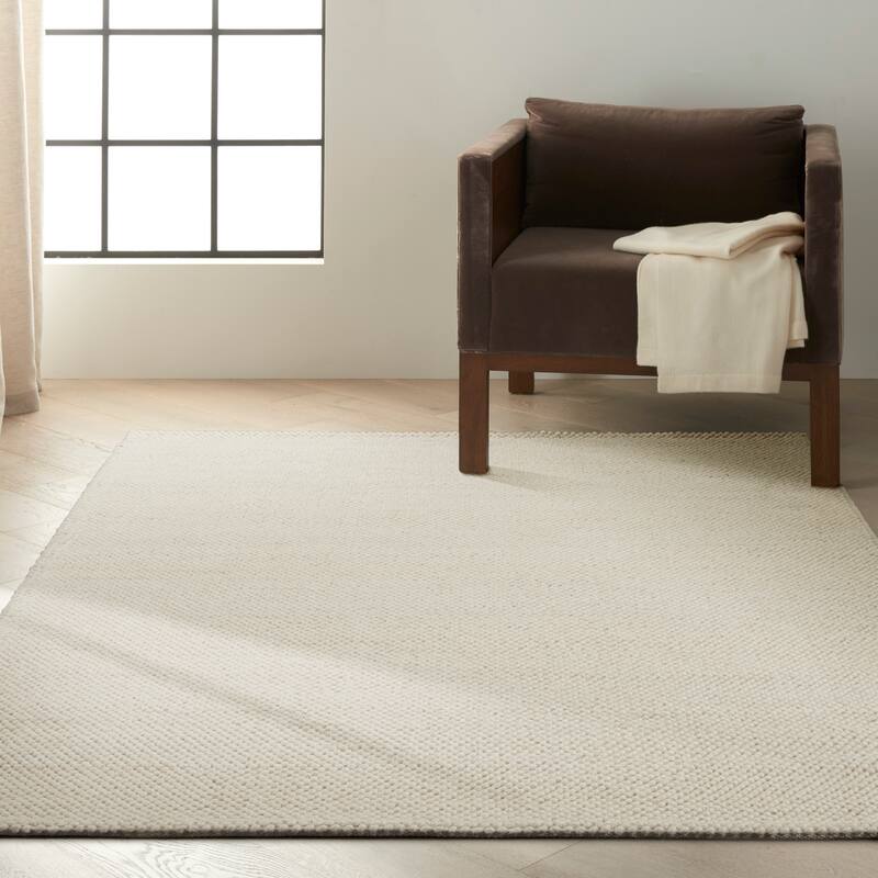 Calvin Klein Textured Dots Hand Woven Textured Loop Modern Area Rug