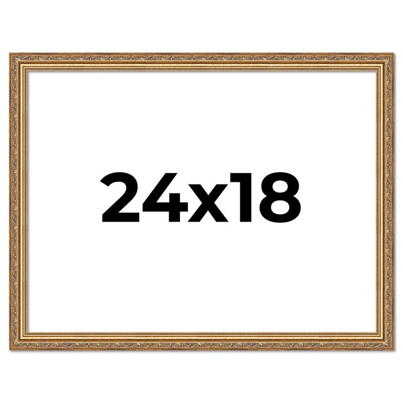 24x18 Frame Red Solid Wood Picture Frame Width 1.75 Inches | Interior Frame Depth 1 13/16 Inches
