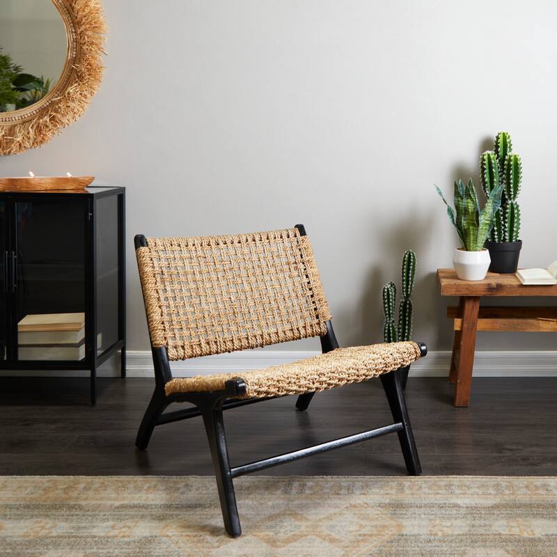 Seagrass Handmade Woven Accent Chair - Brown - Roche River Decor - 29"W x 25"L x 28"H