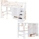 preview thumbnail 4 of 25, Twin Size Loft Bed with Bookshelf, Drawers, Desk and Wardrobe