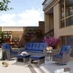 preview thumbnail 78 of 78, High Back Brown Wicker Outdoor Patio Conversation Sets with Swivel Chairs