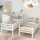 preview thumbnail 3 of 7, White Twin over Twin Bunk Bed with Bookcase & Ladder