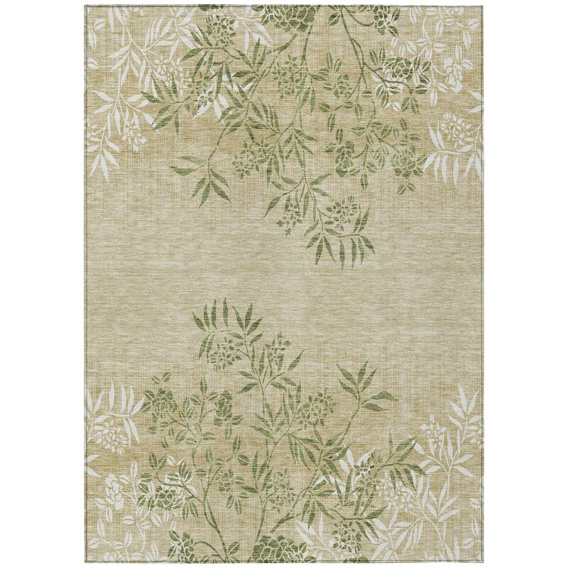 Machine Washable Indoor/ Outdoor Chantille Modern Garden Rug